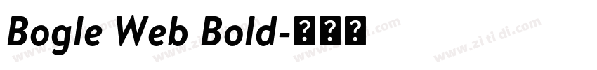 Bogle Web Bold字体转换